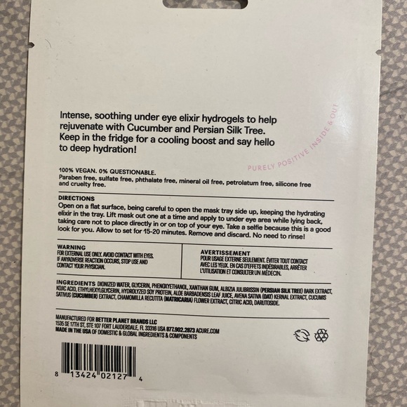 Acure Radically Rejuvenating Under Eye Hydrogel Mask - Picture 2 of 2